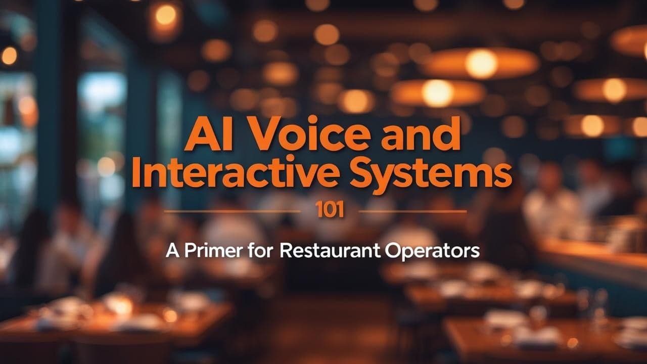 AI for Restaurants: Voice and Interactive Systems 101 - How to Harness the Future of Customer Interaction